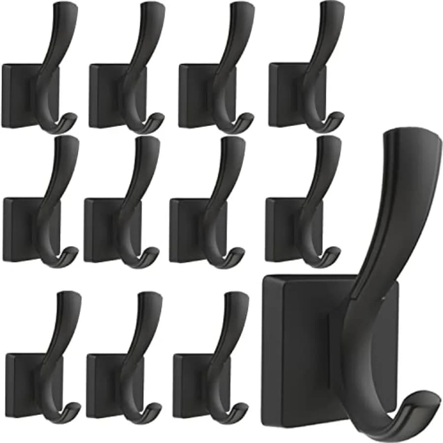 Ganci appendiabiti da parete, ganci per accappatoi, ganci per asciugamani resistenti e spessi, ganci da parete per bagno, ingresso e ripostiglio