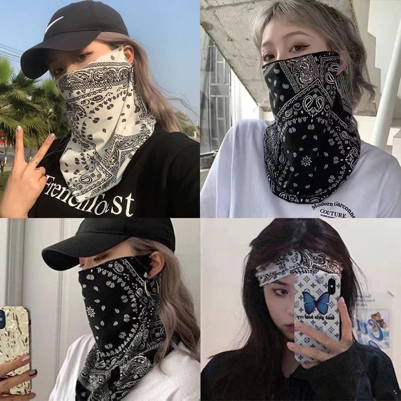 Maschera Protettiva Solare con Protezione UV, Copricapo Integrale per Ciclismo, con Copertura per Orecchie e Collo, da Donna