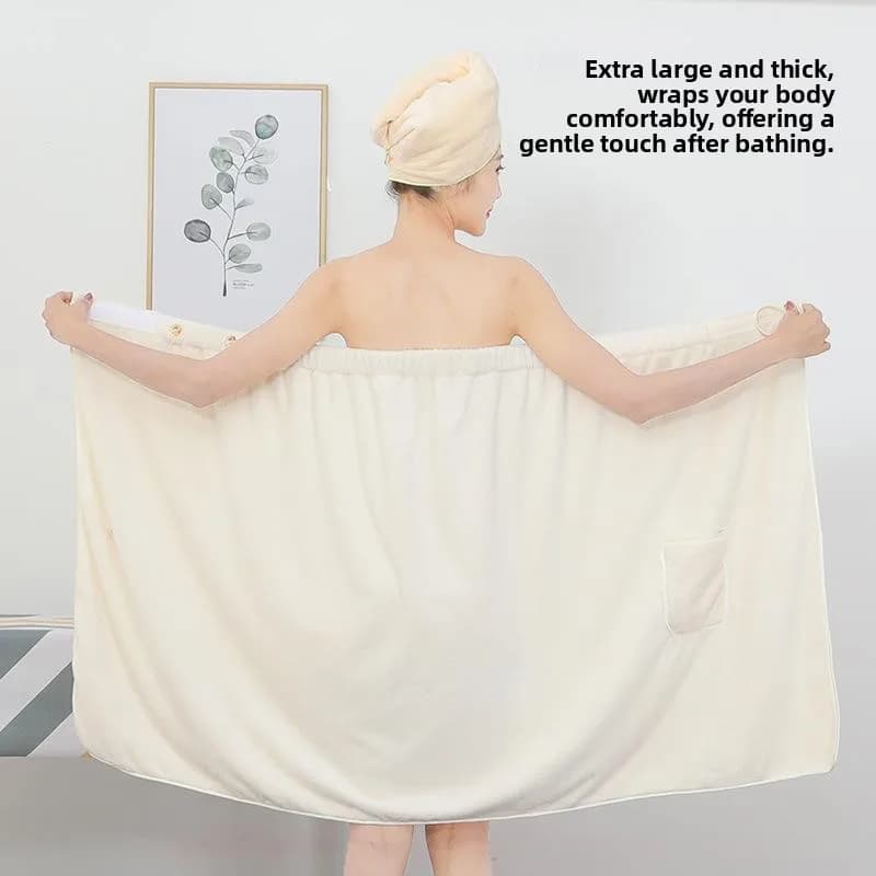 Set of 3 Towels in Pure Cotton, Quick Drying Bathrobe for Adults, Absorbent Towel Without Pelucchi, Bathroom Accessories