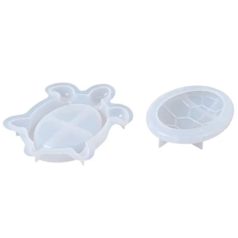A96I-Jewelry Display Plate Tray Craft Molds Silicone Mold DIY With Lid Plaster Concrete Resin Crab Turtle Storage Box
