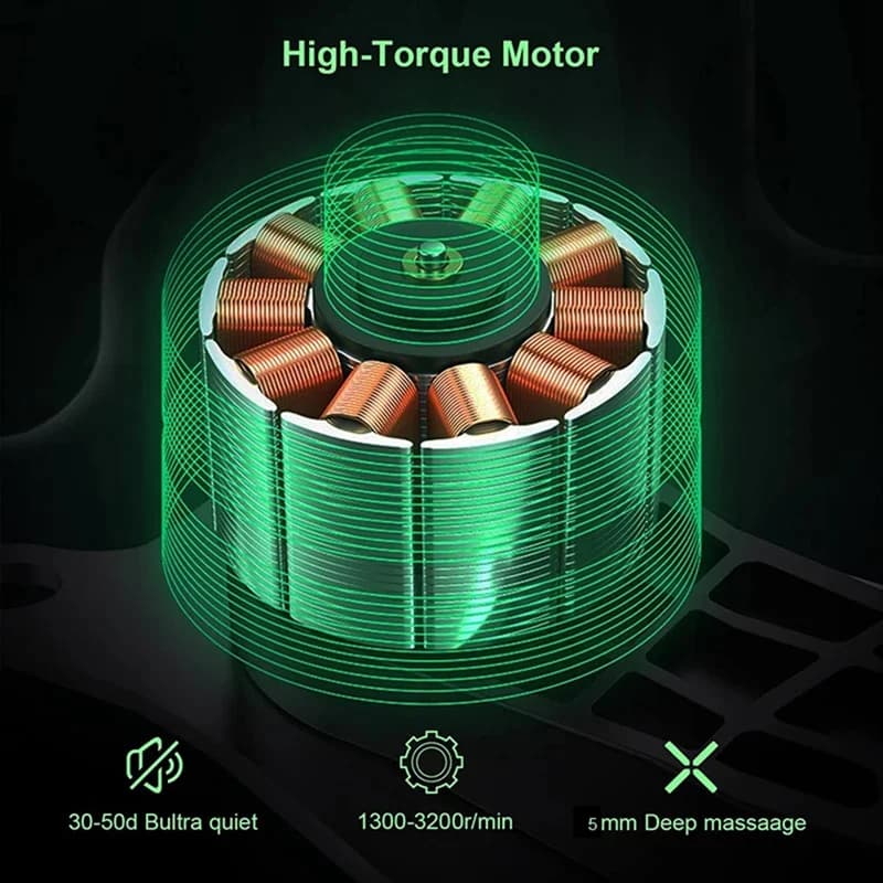 ABIT Arm Gamba Schiena Pistola for Electric Massage Muscle Relaxer for 8 Heads for Sports Fitness facial massager for the body