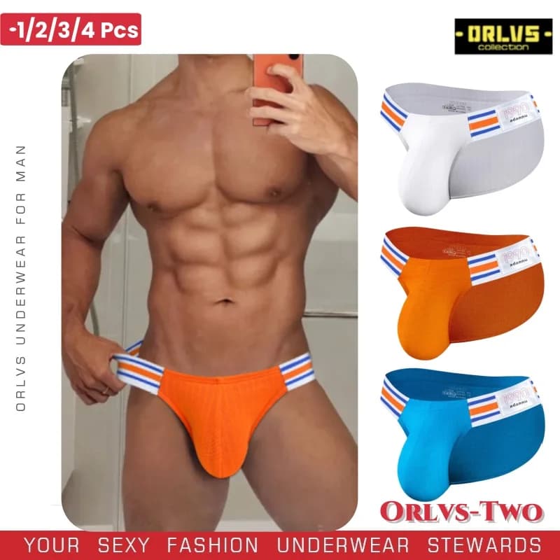 1/2/3/4 PCS Mens Breve Biancheria Intima Traspirante Grande V Forcella Alta Triangolo Pantaloni Design A Righe Fascia Elastica Per Gli Uomini Mutande
