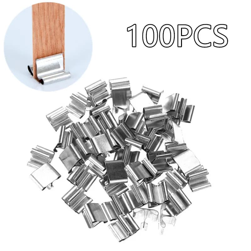 10/100PCS Wooden candle core base DIY core material bracket clip iron aromatherapy candle making tool