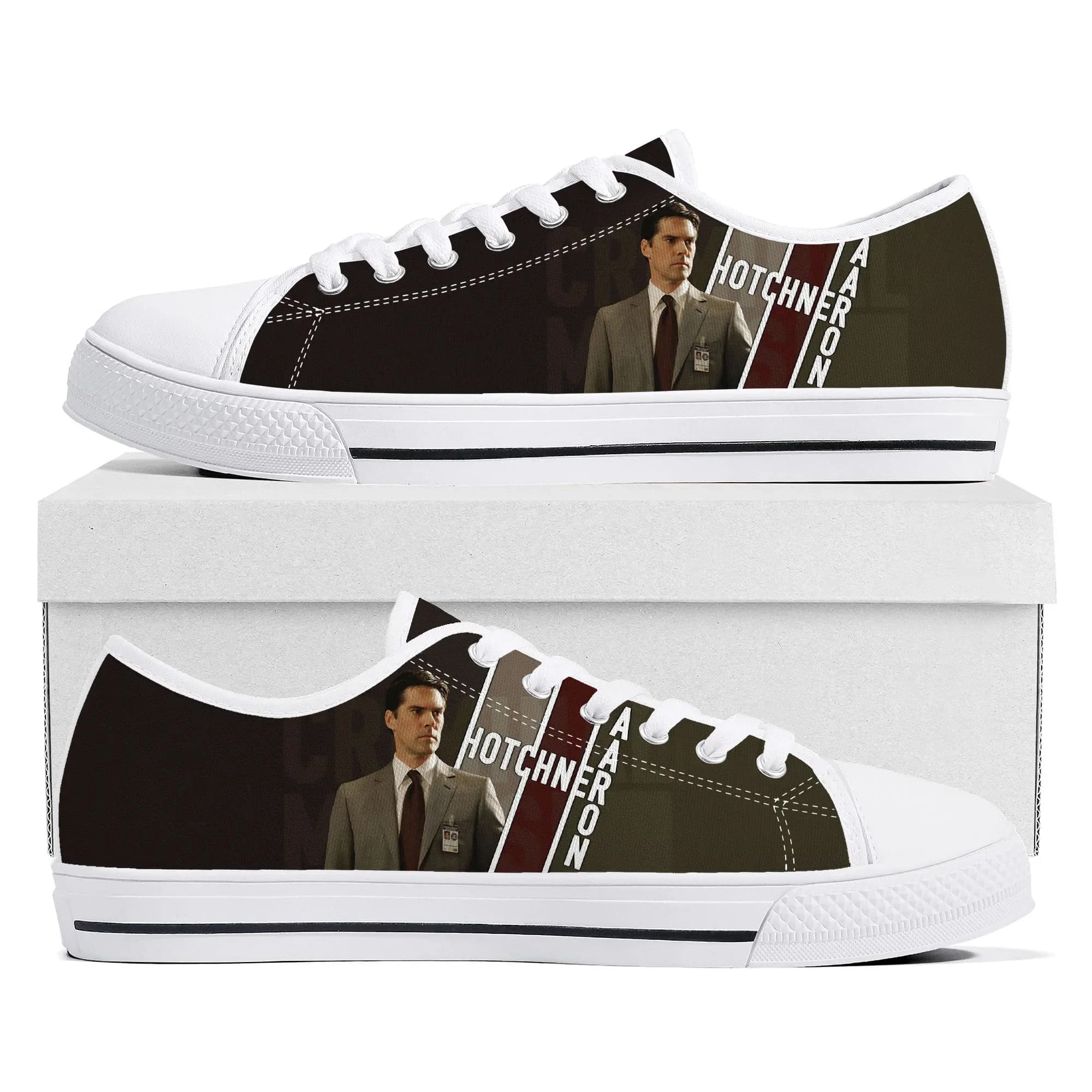 Criminal Minds Low Top Sneakers Uomo Donna Adolescente Aaron Hotchner Sneaker per coppia Scarpe casual Scarpe personalizzate fai da te