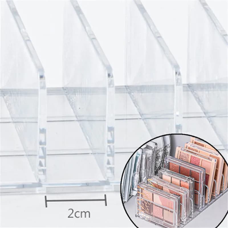 1pc Scatola portaoggetti per trucco Scaffale trasparente a 7 scomparti Scaffale portaoggetti multi-cella per cosmetici Blush Ombretto