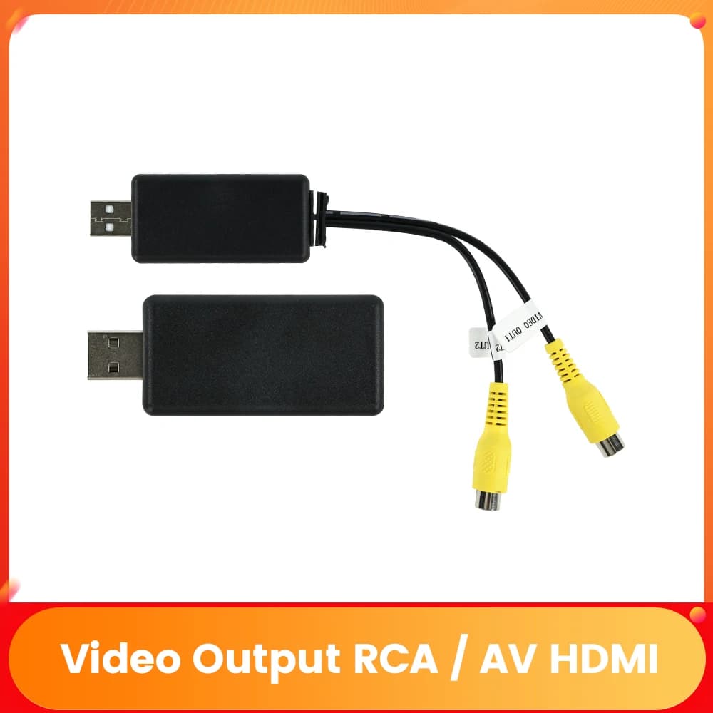 Video Output Adapter Box from USB to CVBS RCA HDMI Interface Connect to monitor Android auto radio accessories display device
