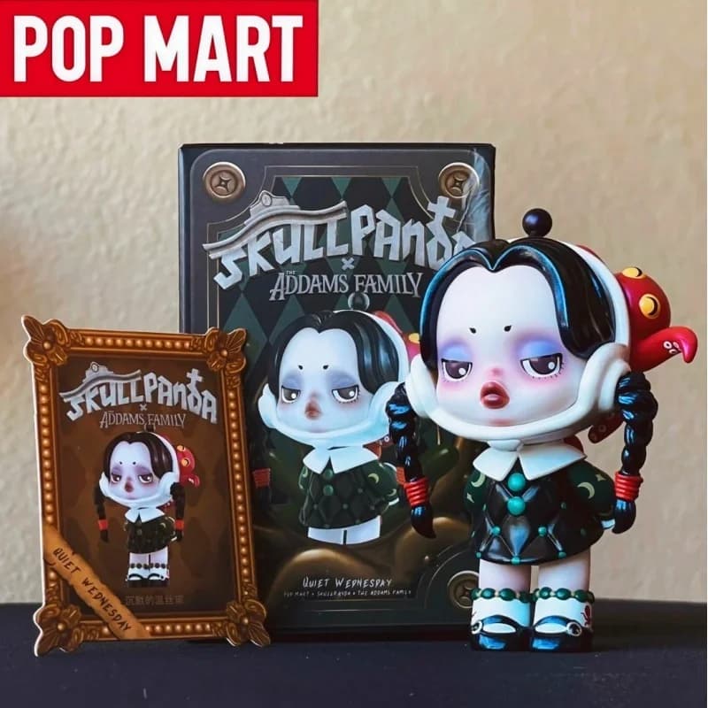 POP MART Original Skullpanda Serie The Addams Family Blind Box Cute Anime Figure Doll Model Mystery Toy Decoration Birthday Gift