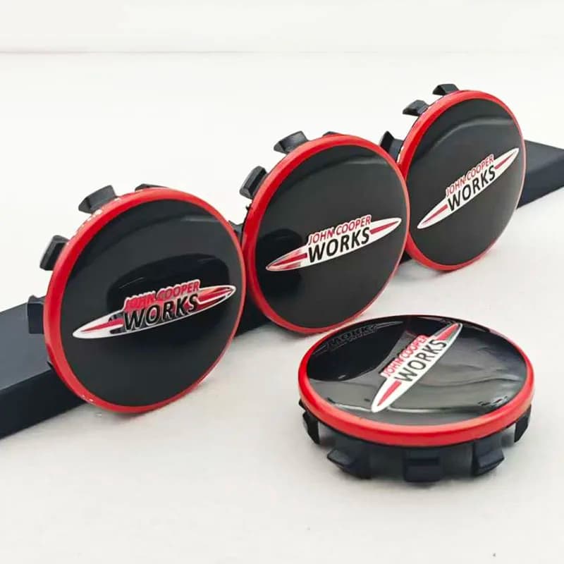 4 Pieces 56mm JCW Cover for MINI Cooper R56 F56 F55 F54, Emblema John Cooper Works, Copriruota Accessories