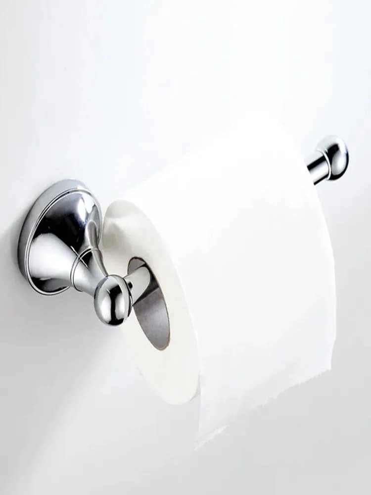 Portarotolo da parete in argento per carta igienica, accessori bagno