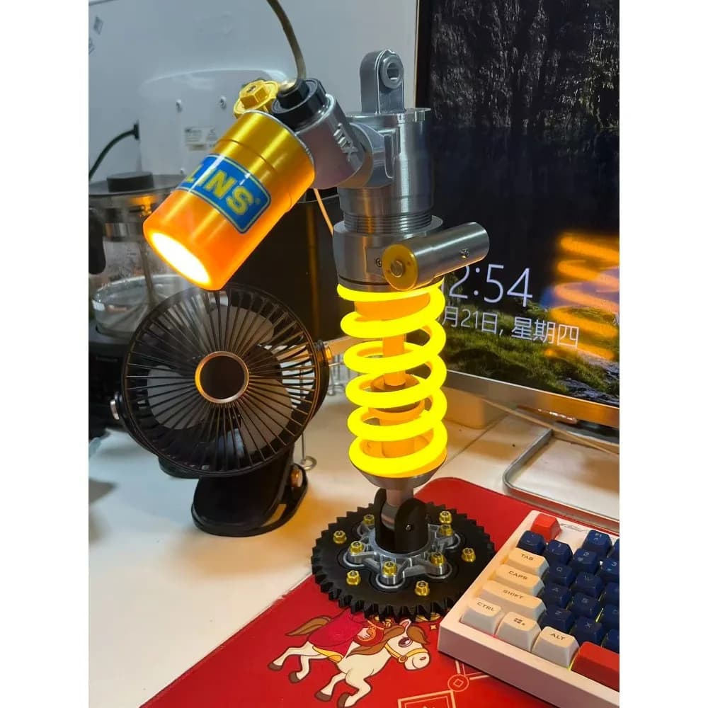 motorcycle Shock Absorber Desk Lamp Personalized Industrial Style Decor Night Light for Unique Gift for Boys KTM OHLINS BMW