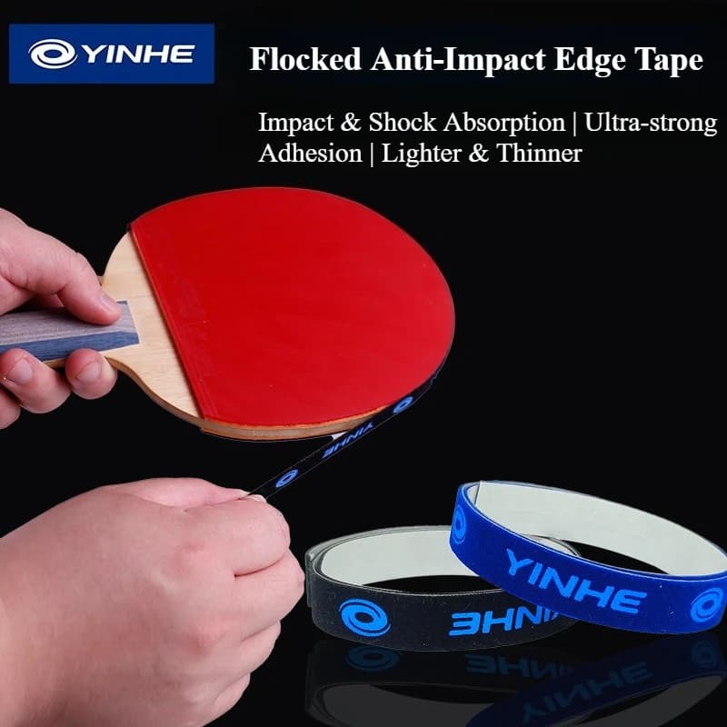 Yinhe SelfAdhesive Tape Table Tennis Racket Edge Guard Sponge/Flocked Edge Anti-Collision Ping Pong Bat Side Protector Strip