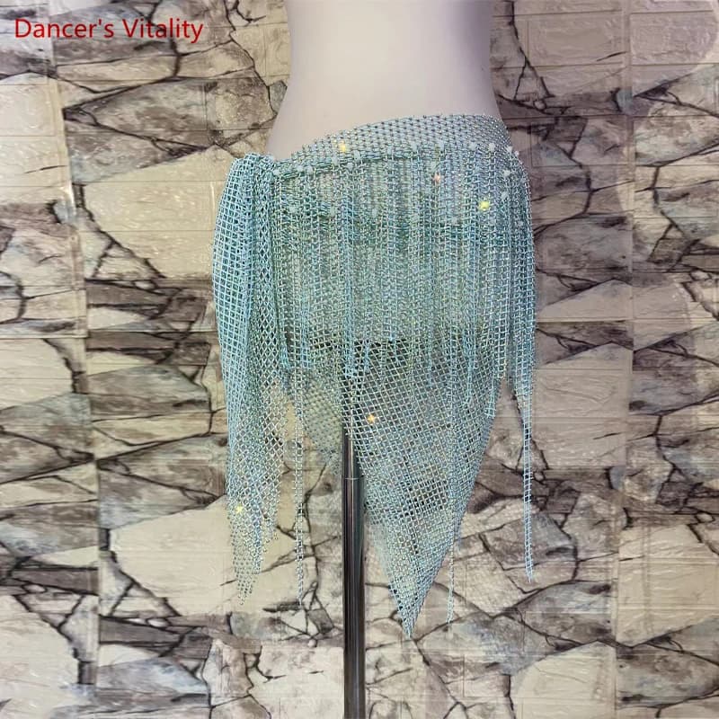 Costume da competizione di danza del ventre cintura per donne danza del ventre pietre Senior Mesh Hip sciarpa femminile abbigliamento danza orientale vestito