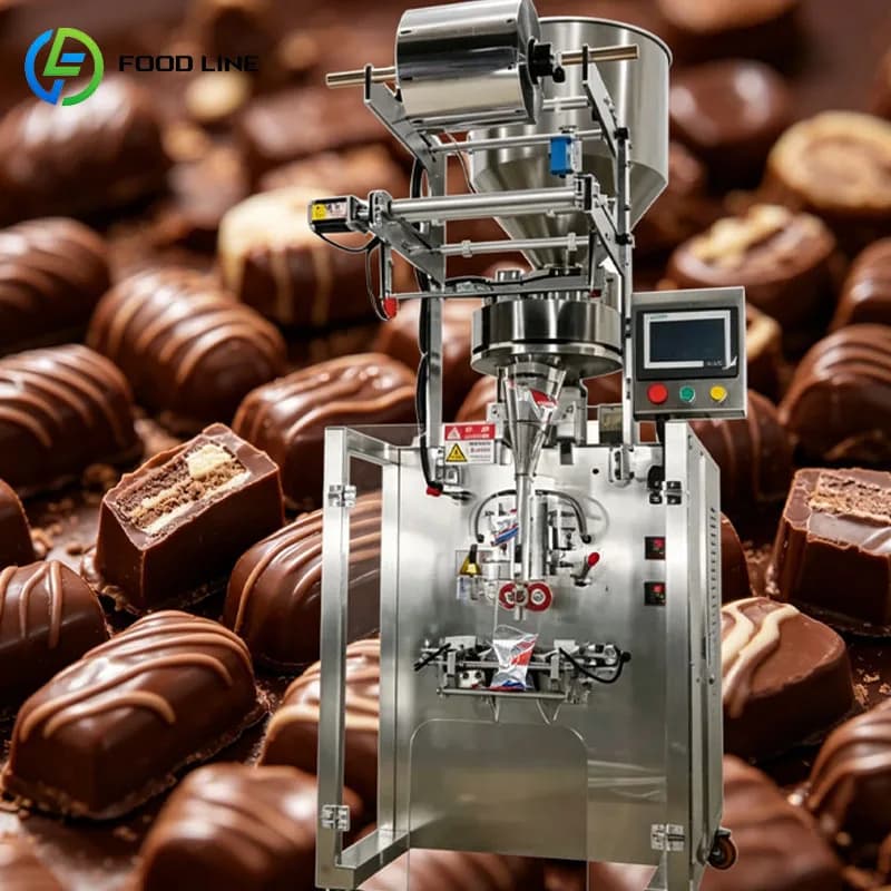 High Efficiency VFFS Packing Machine For Nuts Almond Cashew Candy Chocolate Gummies Dried Fruit Pouch Customized