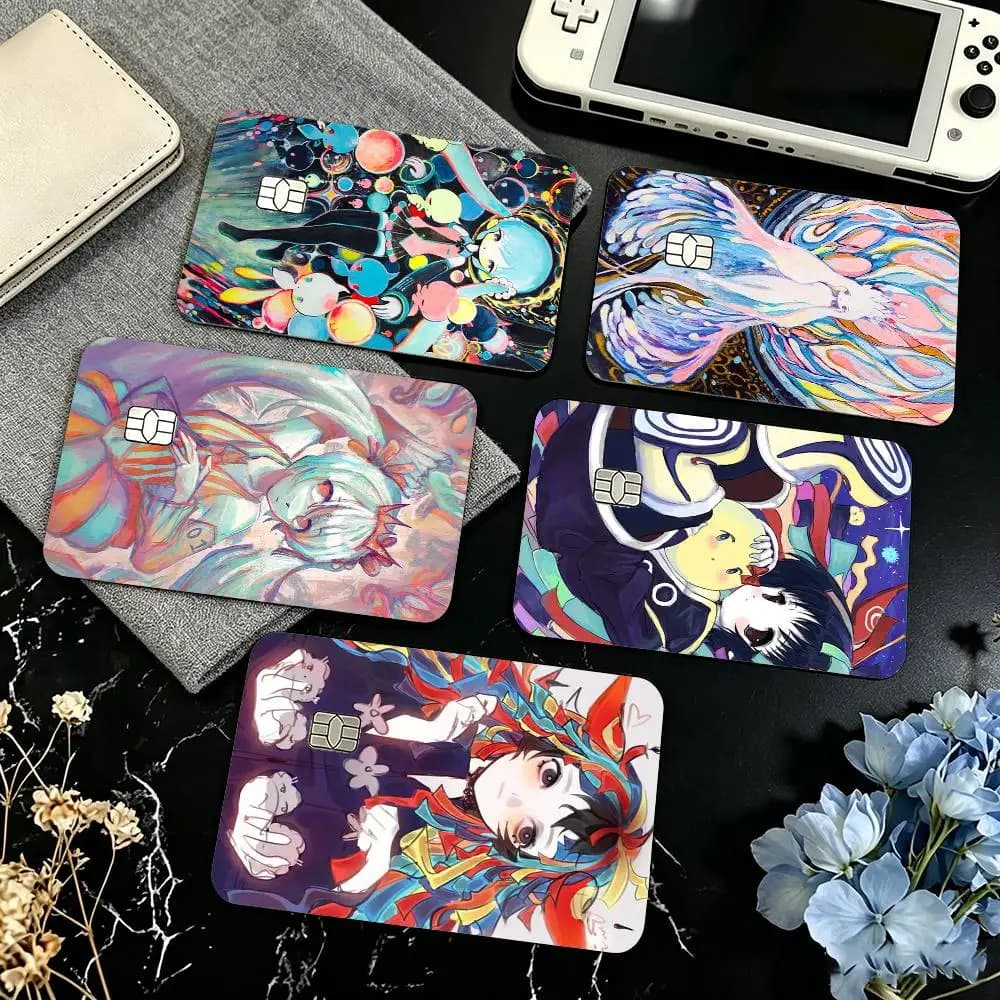 K-Kikuos Art Album Credit Card HD Stickers Game Card Decal Small Chip Waterproof Sticker Gift