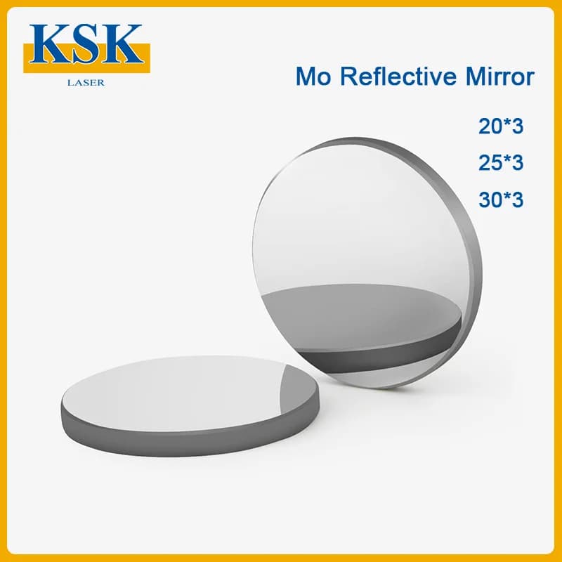 Co2 Laser Laser Cut Mirrors Mo Plated Reflective Lens for Cuting Machine 10.6um 400W Dia20/25/30mm Mirrored Lenses Engraver