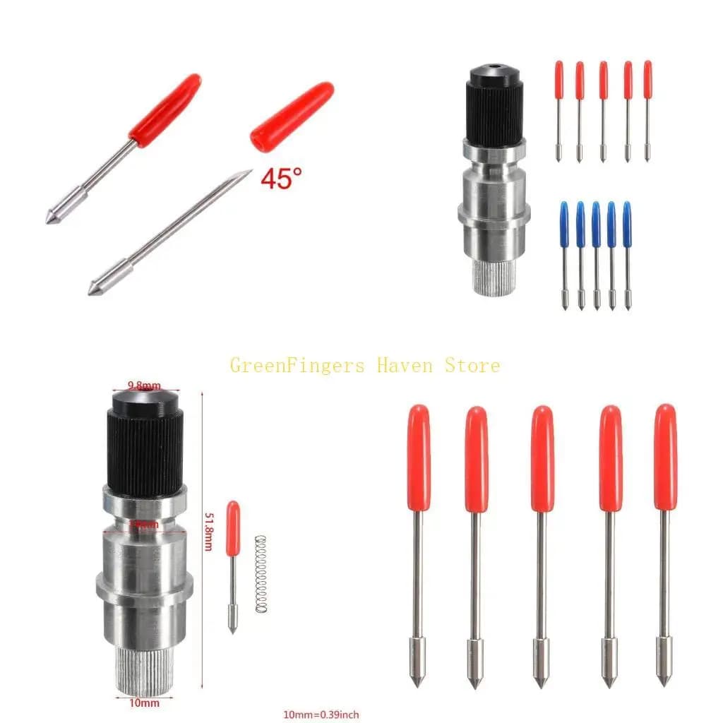 F68D Graphtec Blade Holder Base with 10pcs Graphtec Blade Vinyl Cutter Plotter for Mahogany Pvc Color Board Other Precis
