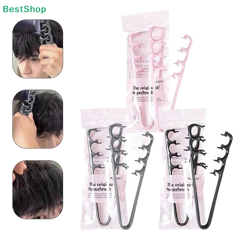 〔R〕Fluffy Double Texture Styling Comb - Pettine stirante per capelli con scanalatura a forma di petalo
