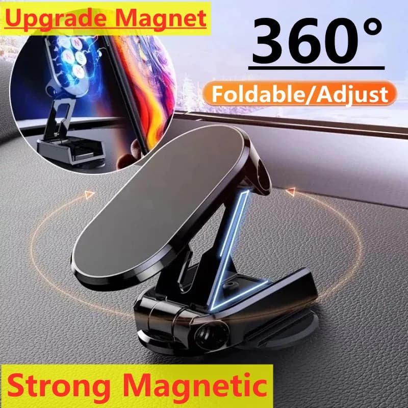 Supporto magnetico per telefono per auto Supporto pieghevole per smartphone Supporto mobile per cellulare Supporto GPS nel supporto per auto per iPhone Xiaomi Samsung