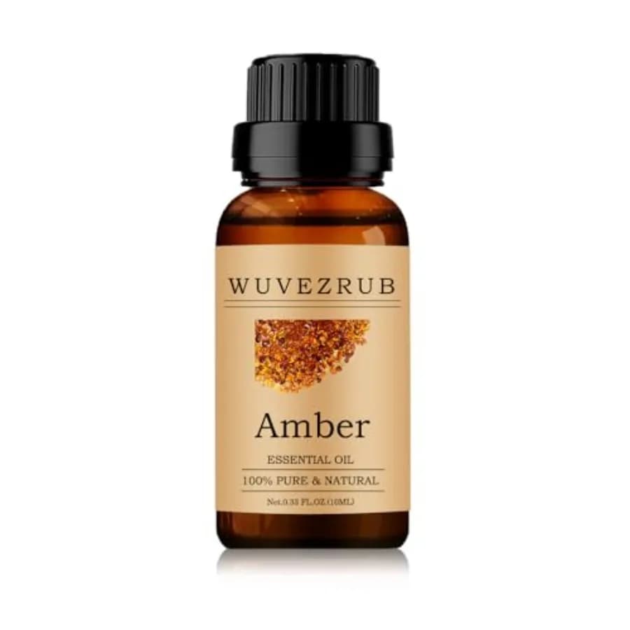Amber Essential Oils 10ML, 100% Pure and Natural Essential Oil for Aromatherapy Diffuser -/Amber