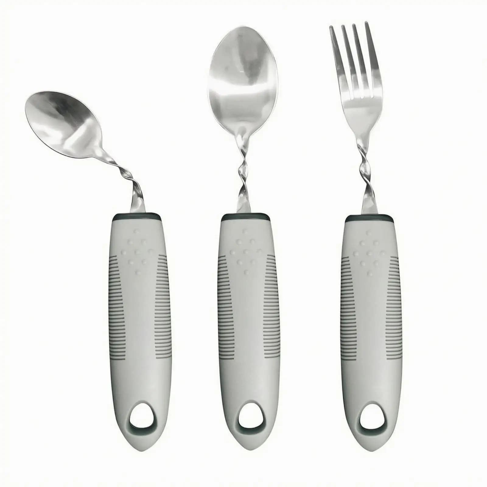 3 Pieces Adaptive Cutlery Set Ergonomic Adaptive Dining Tools Set Non-Slip