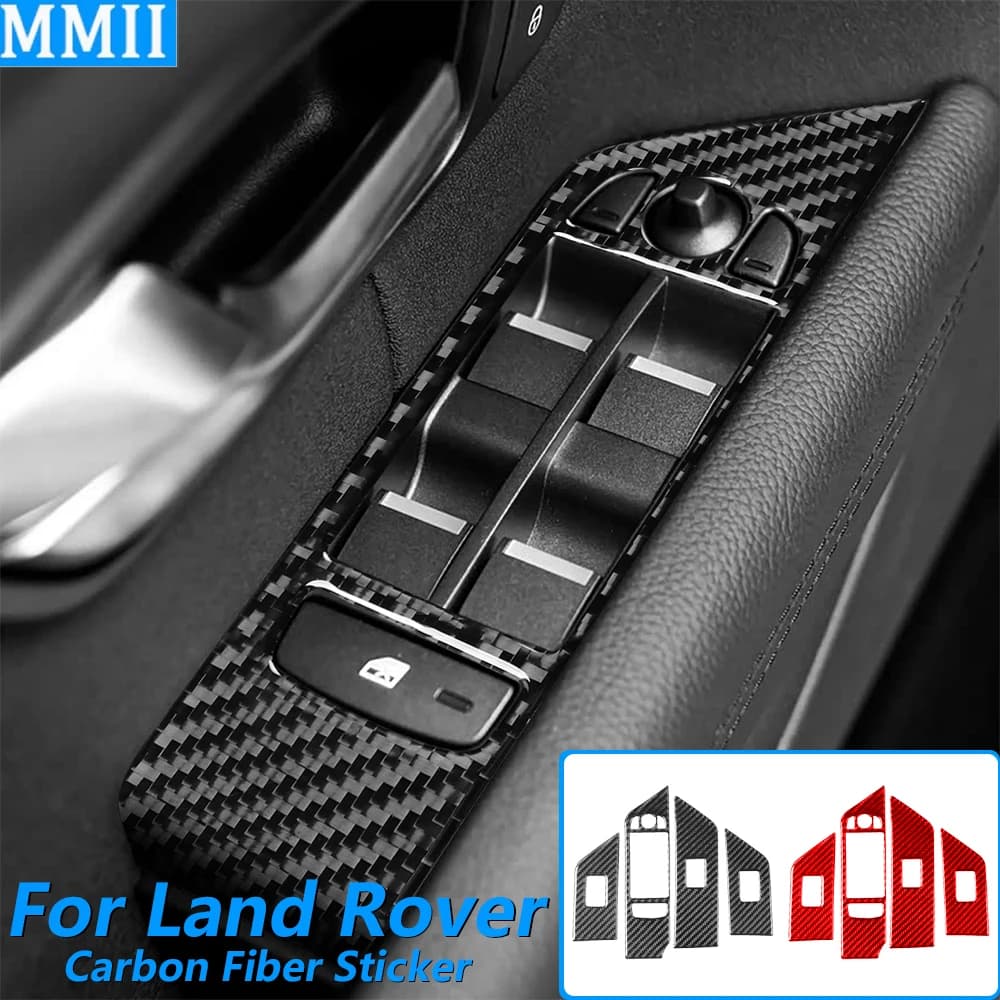 Per Land Rover Range Rover Evoque 2012-2015, Copertura in Fibra di Carbonio per Pannello di Controllo Alzacristalli, Accessori Auto, Adesivo