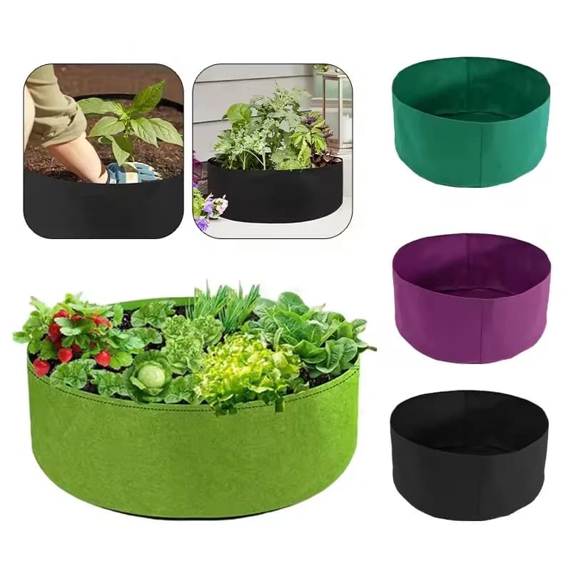 Large Diameter Felt Growing Bag Garden Plant Plants Outdoor Plant Pot Flower Growing Bag