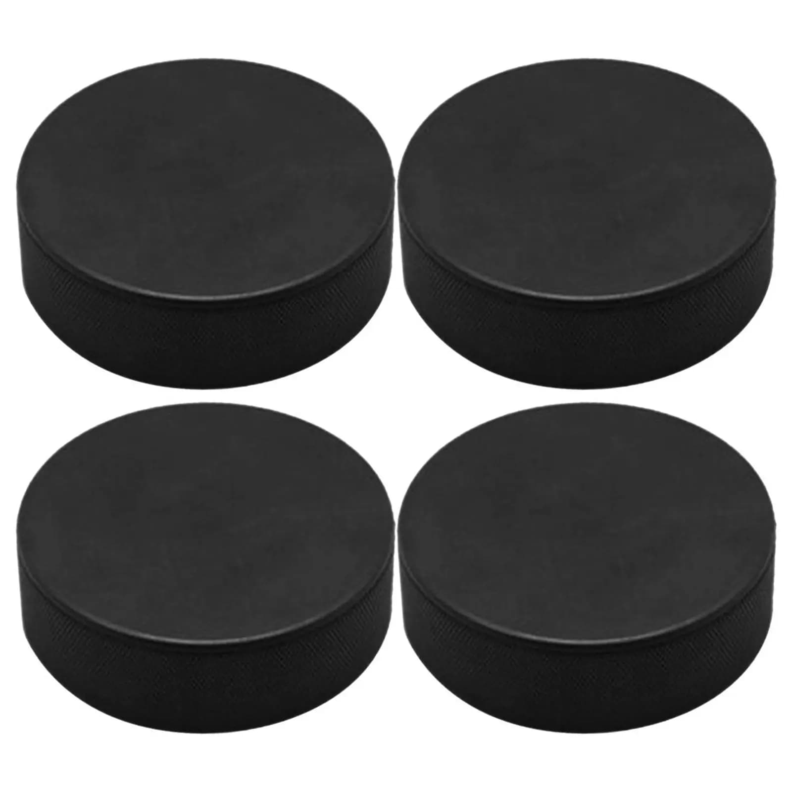 4 Pezzi Disco da Hockey su Ghiaccio in PU, Ricambio per Allenamento e Competizione, Forniture per Adulti e Adolescenti, Sport su Pattini a Rotelle