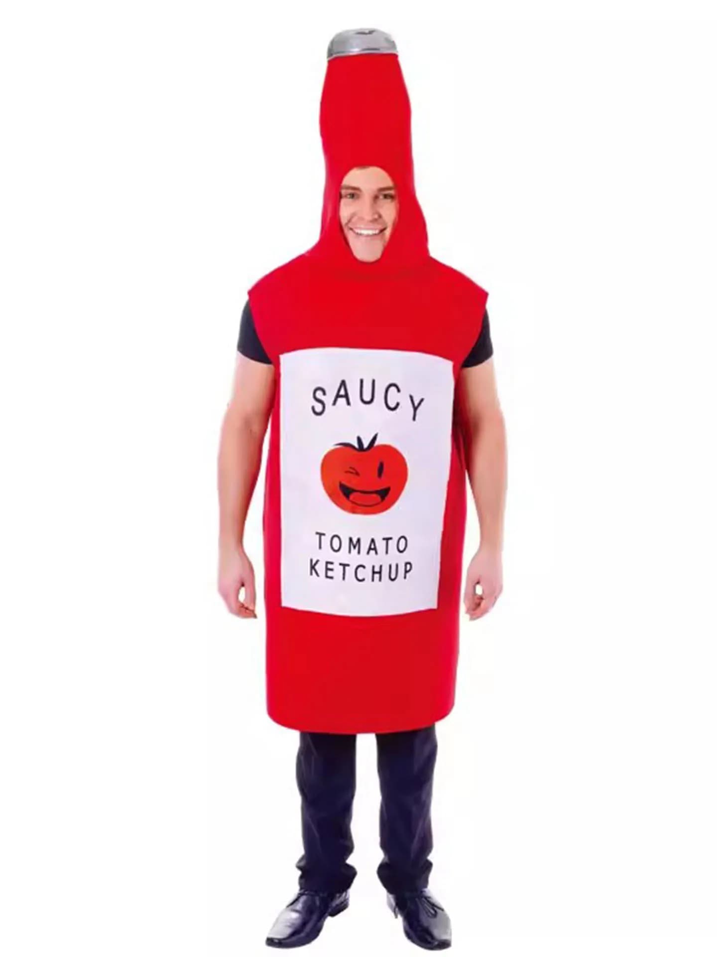 Halloween Funny Costume Party Tomato Sauce Bottle Costume Doll Suit Stage Performance Clothes Polyester High Quality Women's ...