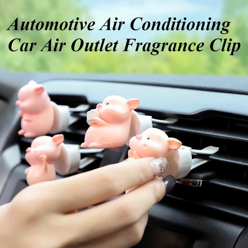 1pc deodorante per auto presa d'aria condizionata decorazione simpatico maiale accesso per auto clip per aromaterapia per auto decorazione interna per auto