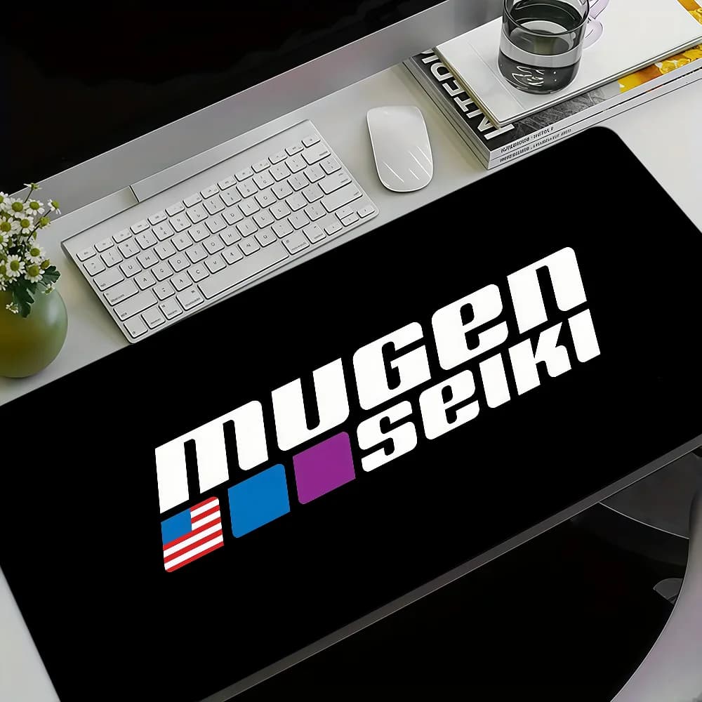 Tappetino per mouse M-Mugen Seiki alla moda, antiscivolo, ispessito, grande, con bordo cucito, per gaming, ufficio e studenti