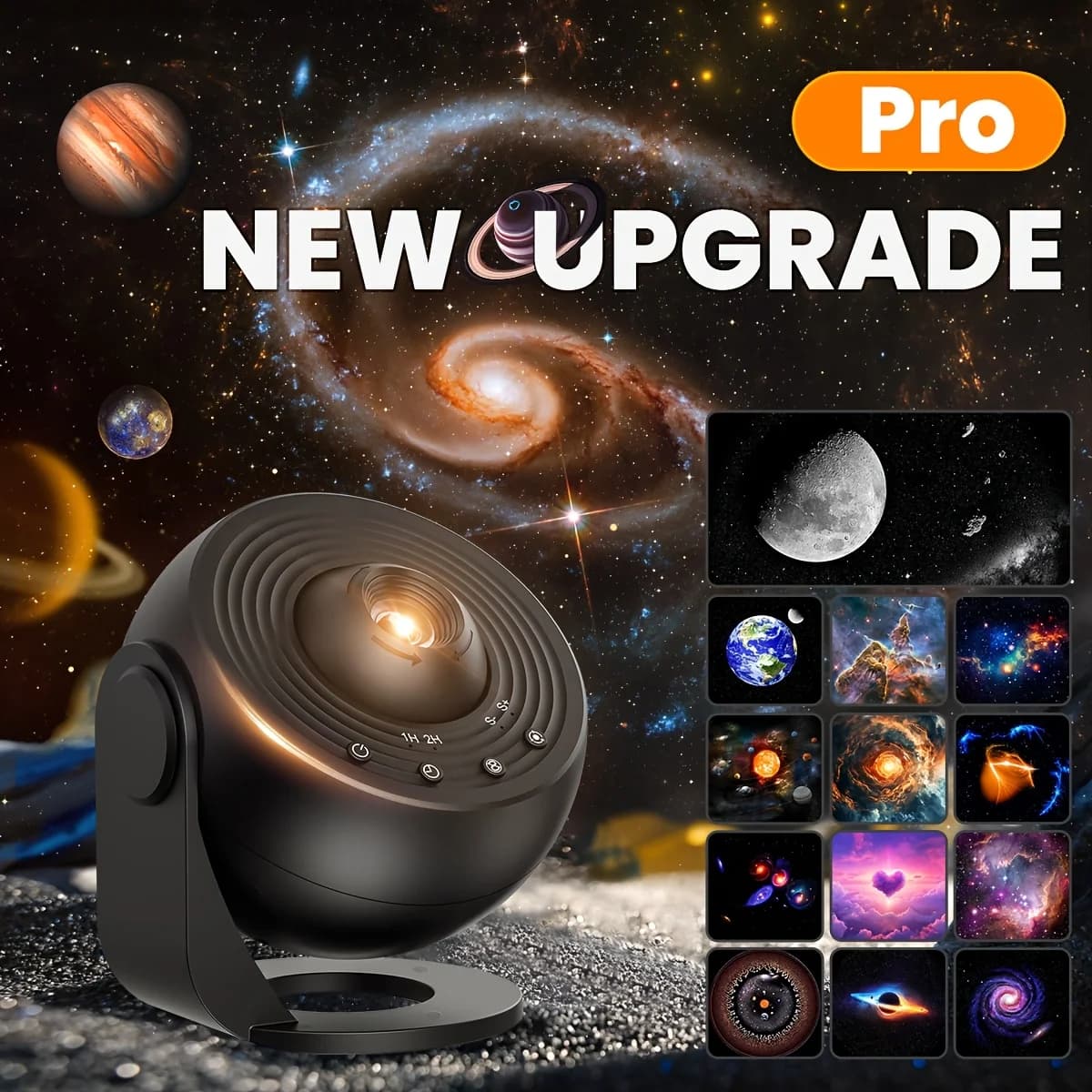 Aggiorna 13 in 1 cielo stellato 4K HD planetario Galaxy proiettore lampada PRO, timer, luce notturna nebulosa per regalo camera da letto, festa in casa