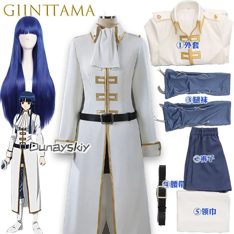 Imai Nobume anime Ginttama Cosplay Costume casual Tasche ricamate in pelle Dettaglio Completo personaggio del gioco anime Gioco di ruolo Outfit
