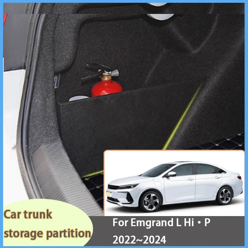 Organizer per Auto Emgrand L HiP 2022~2024, Divisorio Laterale per Bagagliaio, Scatola Portaoggetti Interna per Bagagliaio