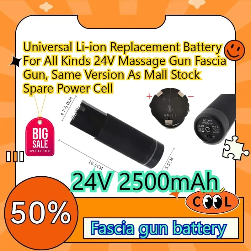 24V 2500mAh High Discharge Lithium Battery Compatible With Most 24V Handheld Muscle Fascia Massage Gun
