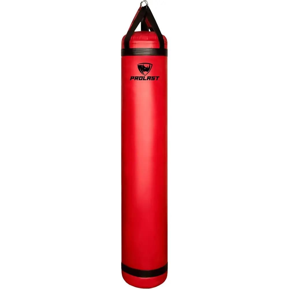 Boxing bag Adult resistant - Boxing, MMA, Martial Arts, Muay Thai, Strength Training - 150 pounds, Red and Black