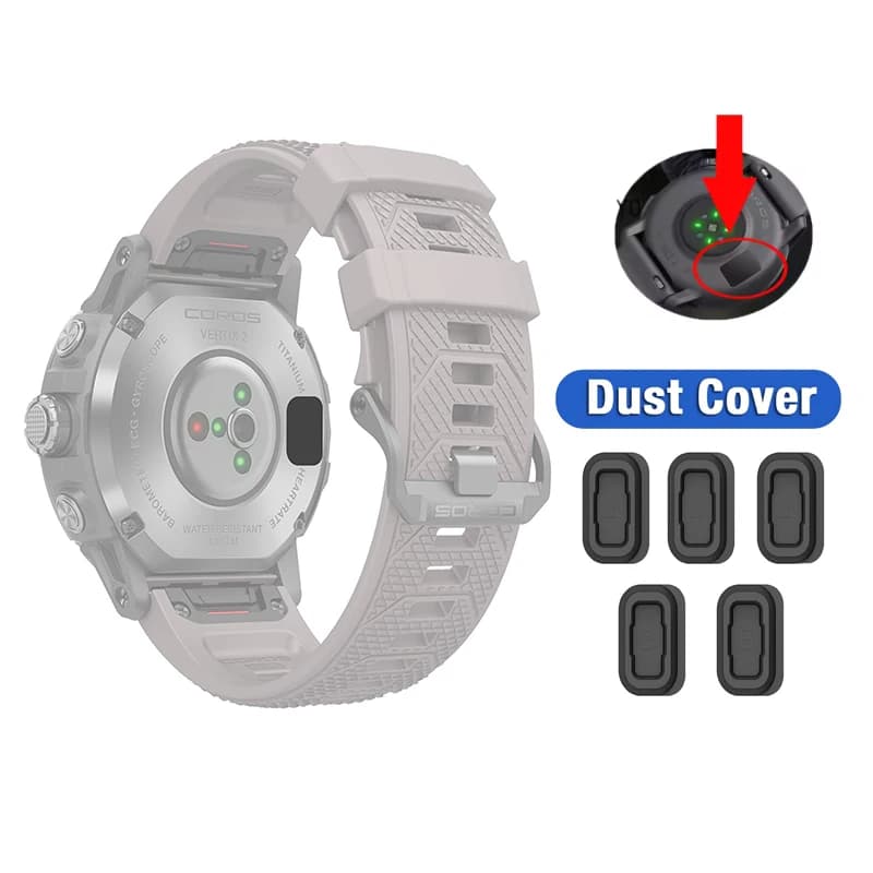 Dust Cover Anti Plug Charger Port For COROS PACE 2 3 / APEX 2 Pro /APEX 42mm 46mm VERTIX Silicone Dust Pack Protector