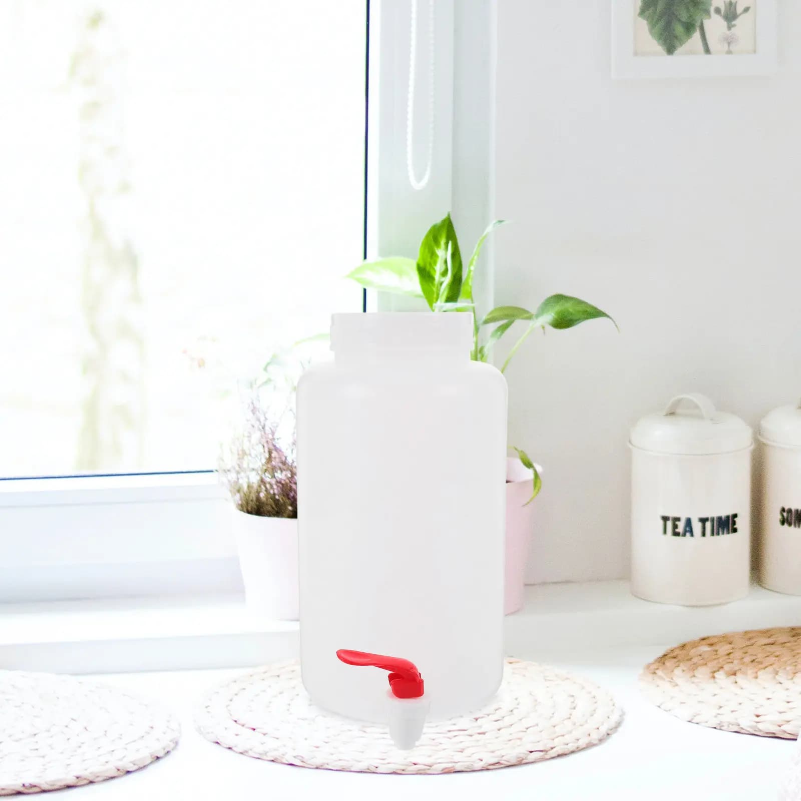 Dispenser con rubinetto per bottiglie di reagenti da laboratorio in plastica, contenitore ermetico per acqua con rubinetto