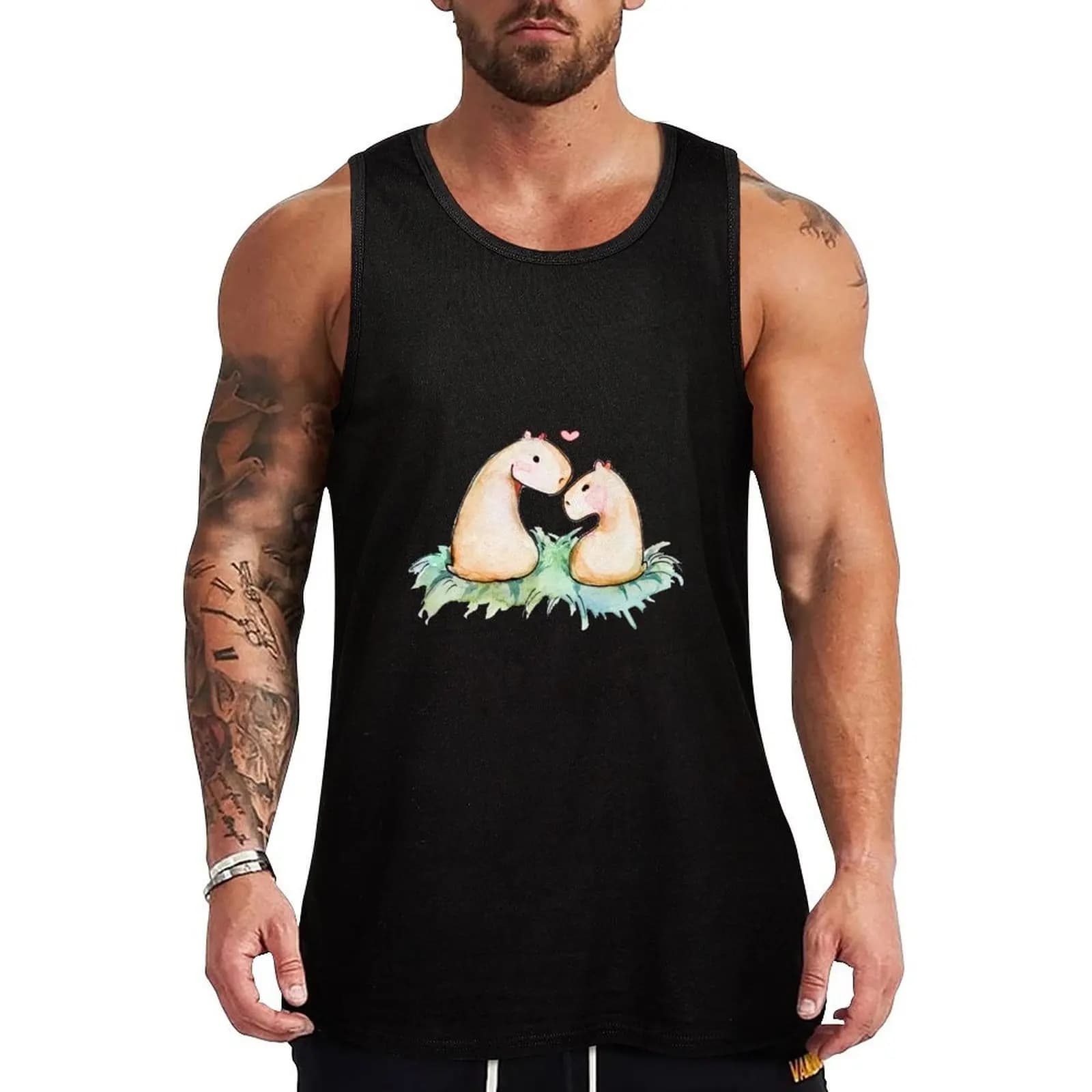 Capybara Love Tank Top Canotta leggera per allenamento, abbigliamento sportivo traspirante