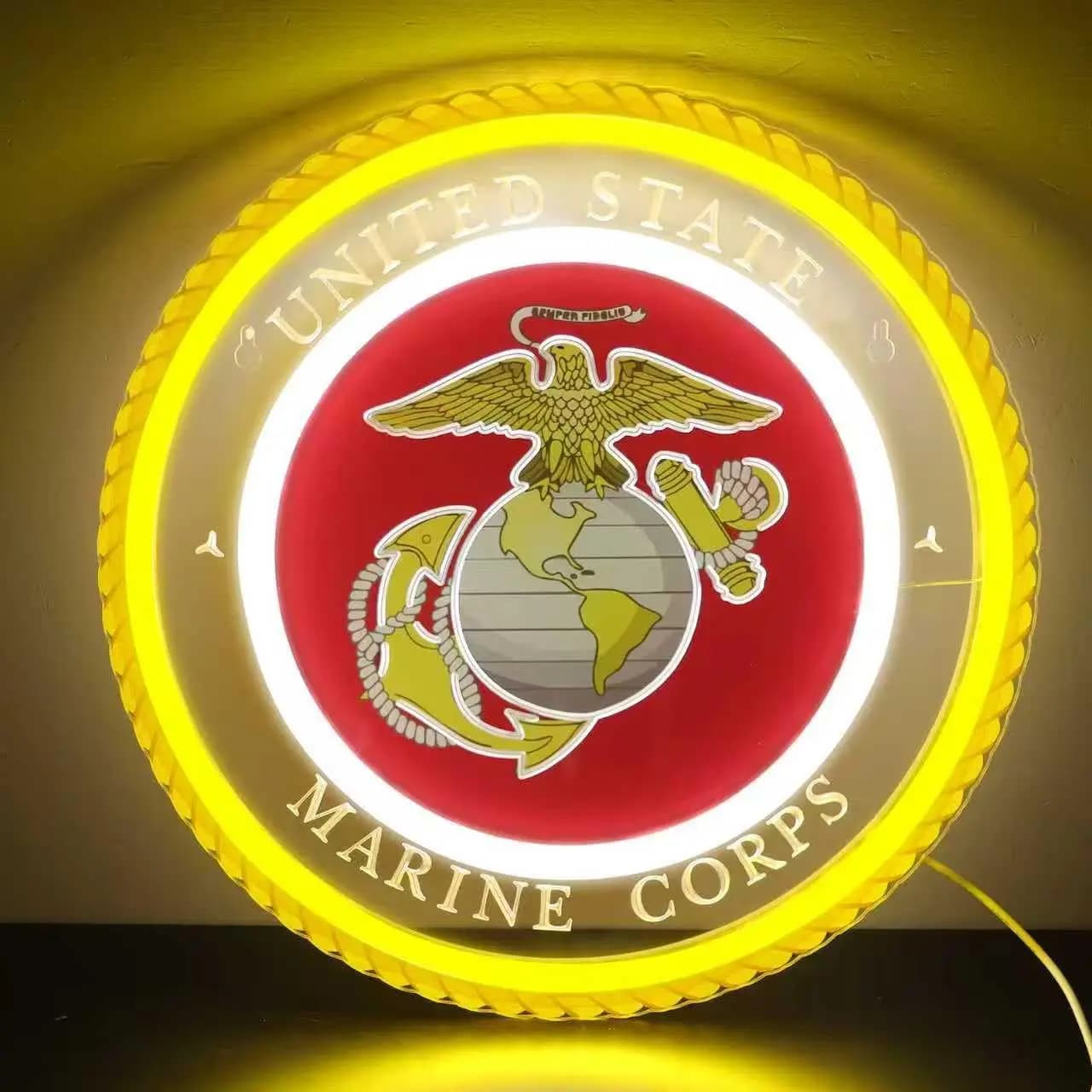 Luce al Neon a Tema Militare, Insegna Neon per Veterani, Lampada da Parete Artistica, Decorazione per Club, Bar, Sala Giochi, Camera da Letto, Regalo, Luce Notturna