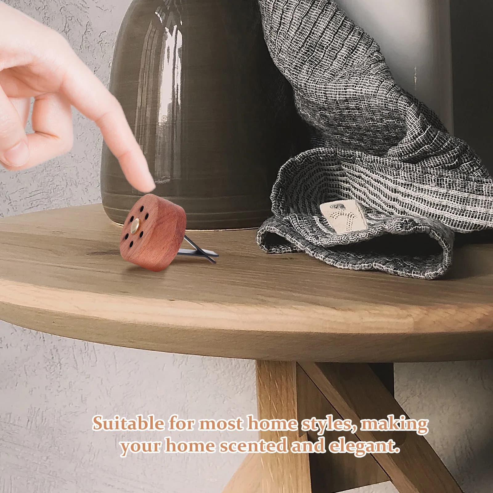 Diffusore di Aromi in Legno per Auto, Diffusore di Oli Essenziali per Auto, Ufficio, Camera da Letto, Sala Yoga, Spazio per Meditazione, Decorazione Casa