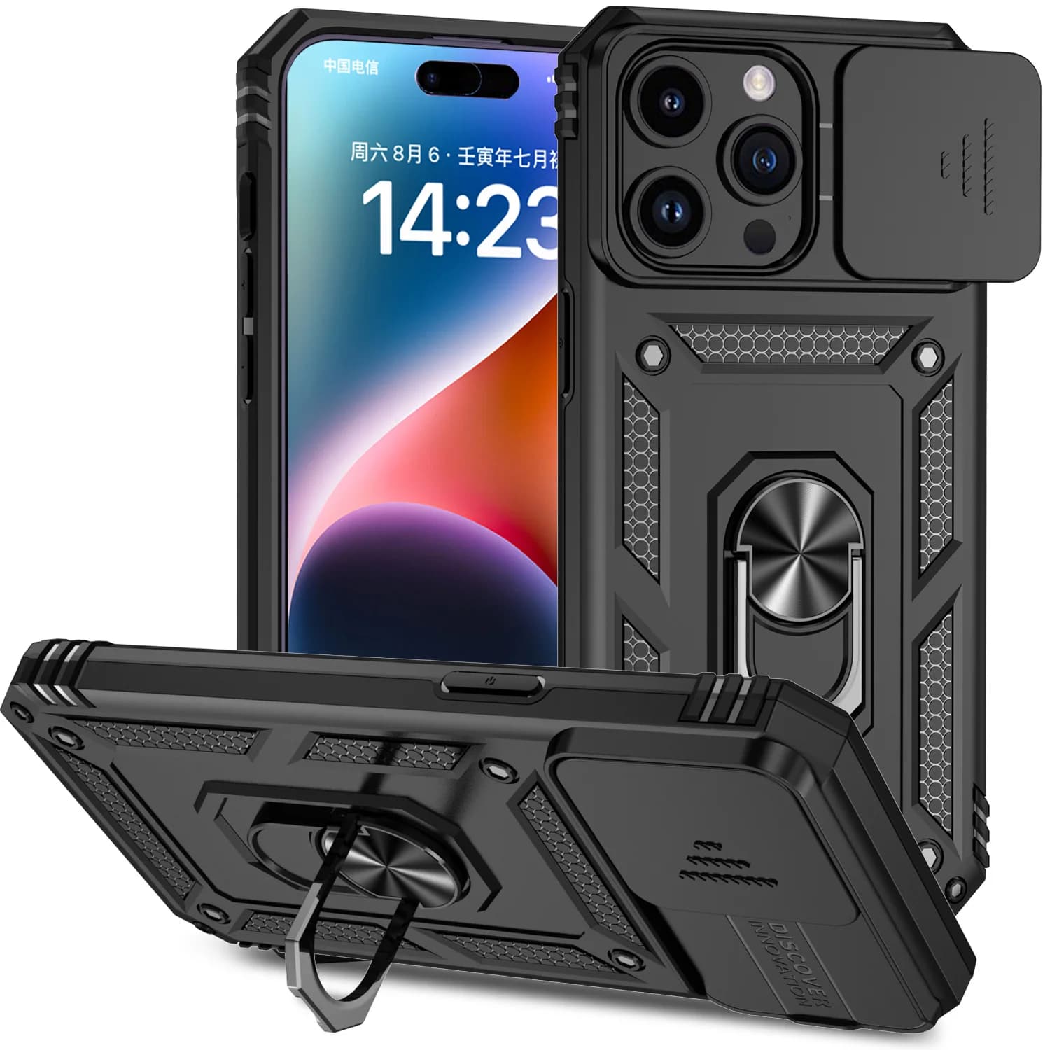 Slide Camera Lens Case For iPhone 16 15 14 13 12 11 Pro Max 17 16Plus 15Plus 14Plus 17e 16e Shockproof Coque
