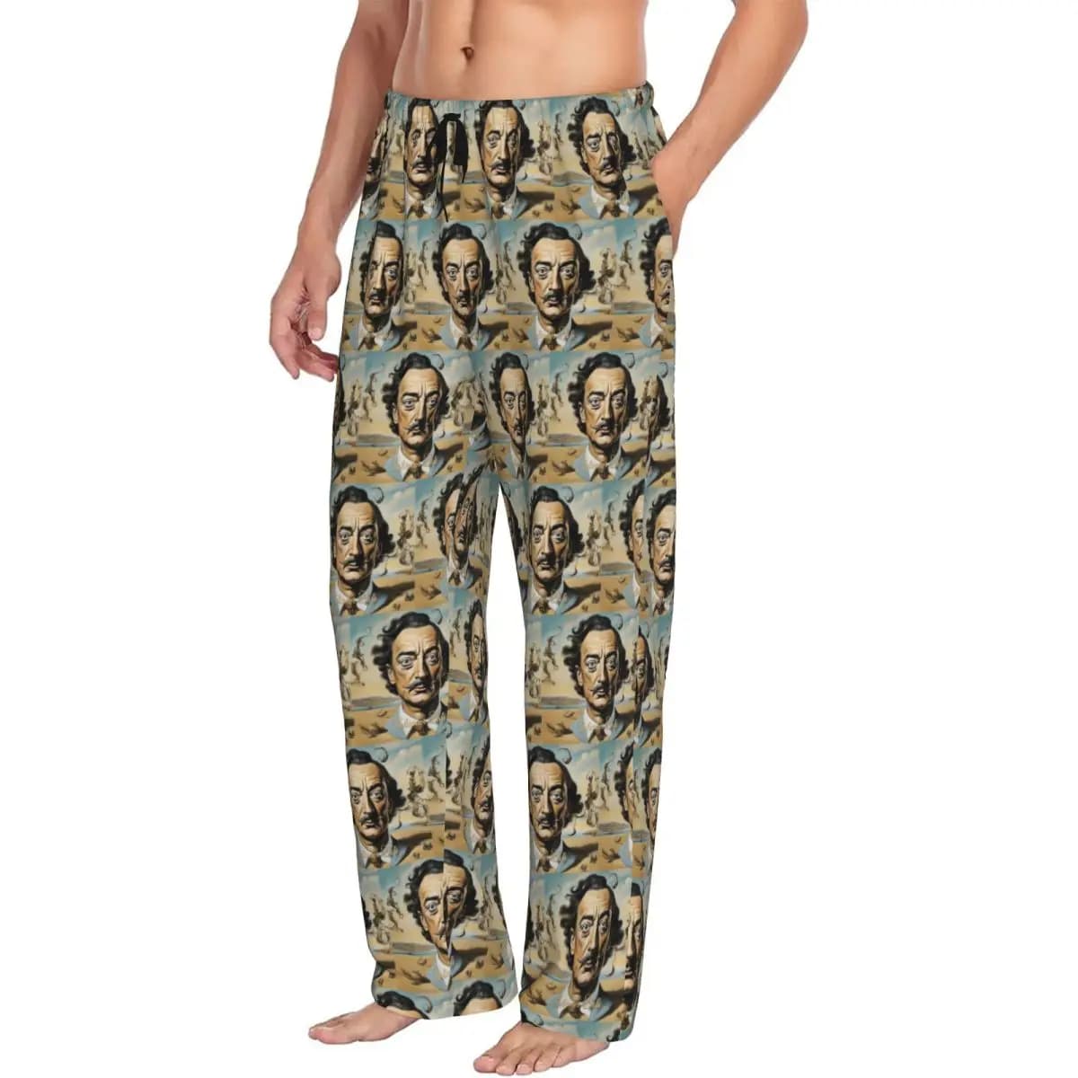 Pantaloni da pigiama da uomo personalizzati Salvador Dali Lounge Sleep Pantaloni da notte con tasche