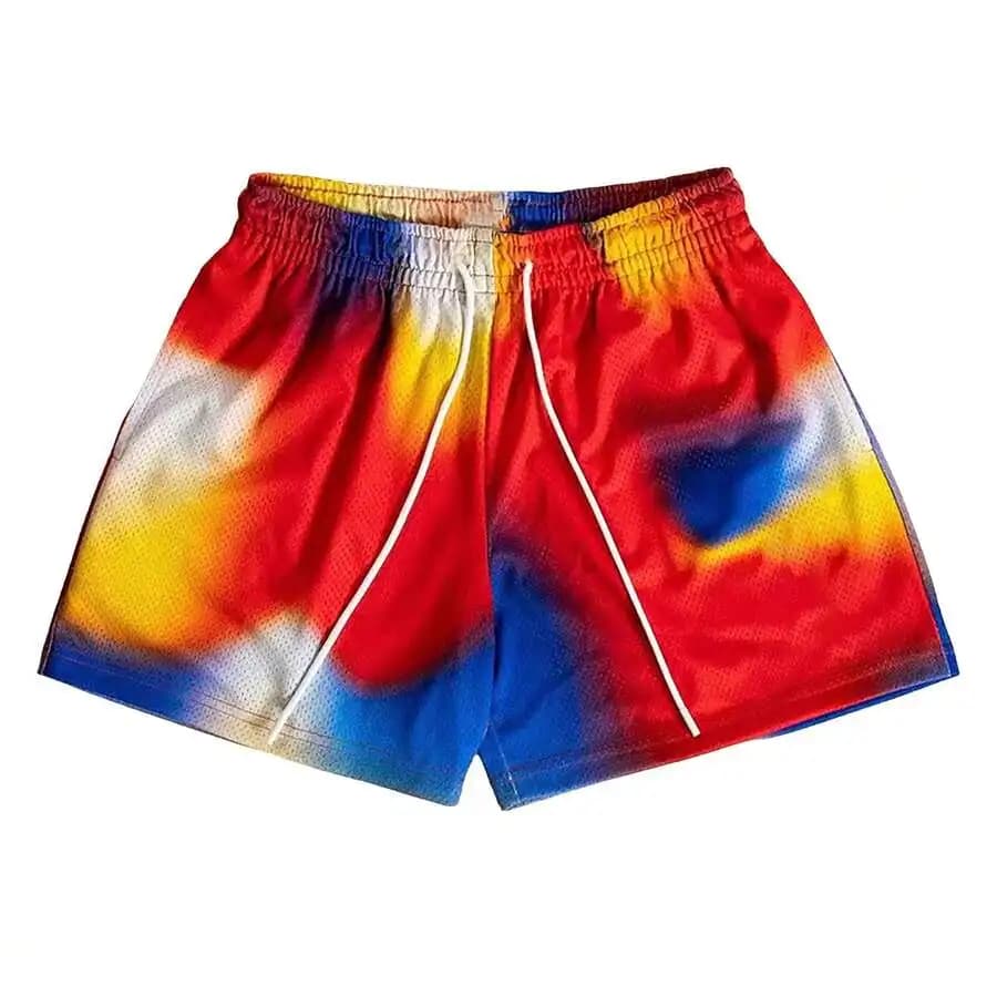 Colorful Tie Dye Sport Shorts For Men Casual Summer Wear