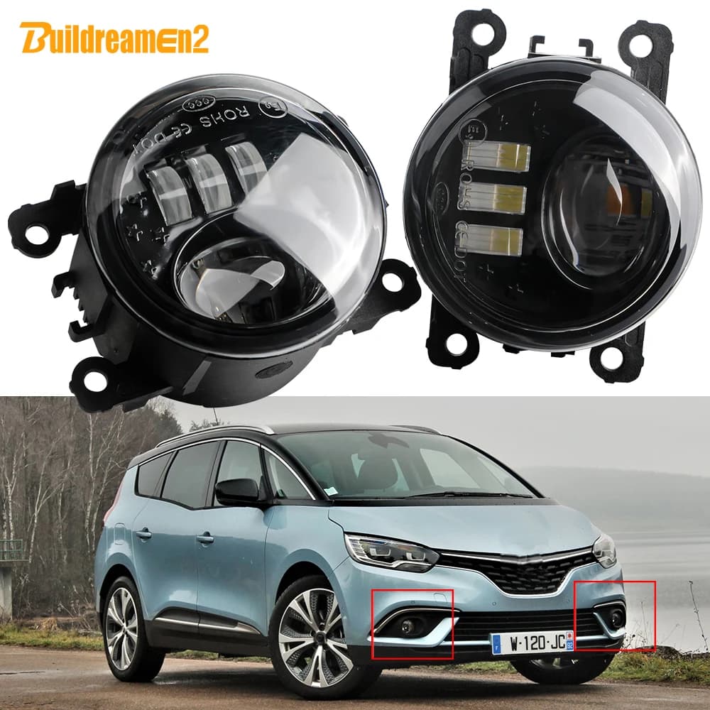 Gruppo fendinebbia con lente a LED 2X30W per Renault Scenic Grand Scenic II III IV 2003-2023 H11 gruppo fendinebbia anteriore per auto