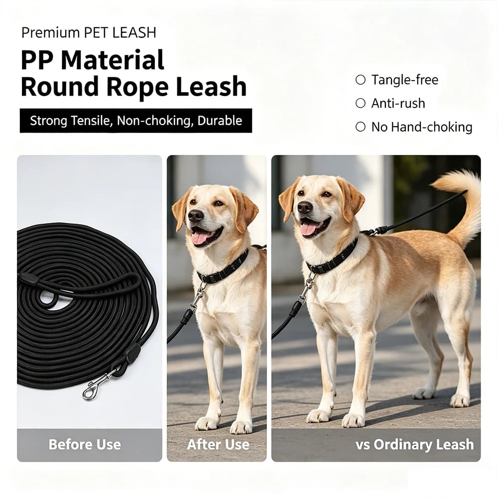 Durable Heavy Duty Dog Leash, Nylon Training Lead for Recall & Agility, Srong Leash for Medium Large Dogs