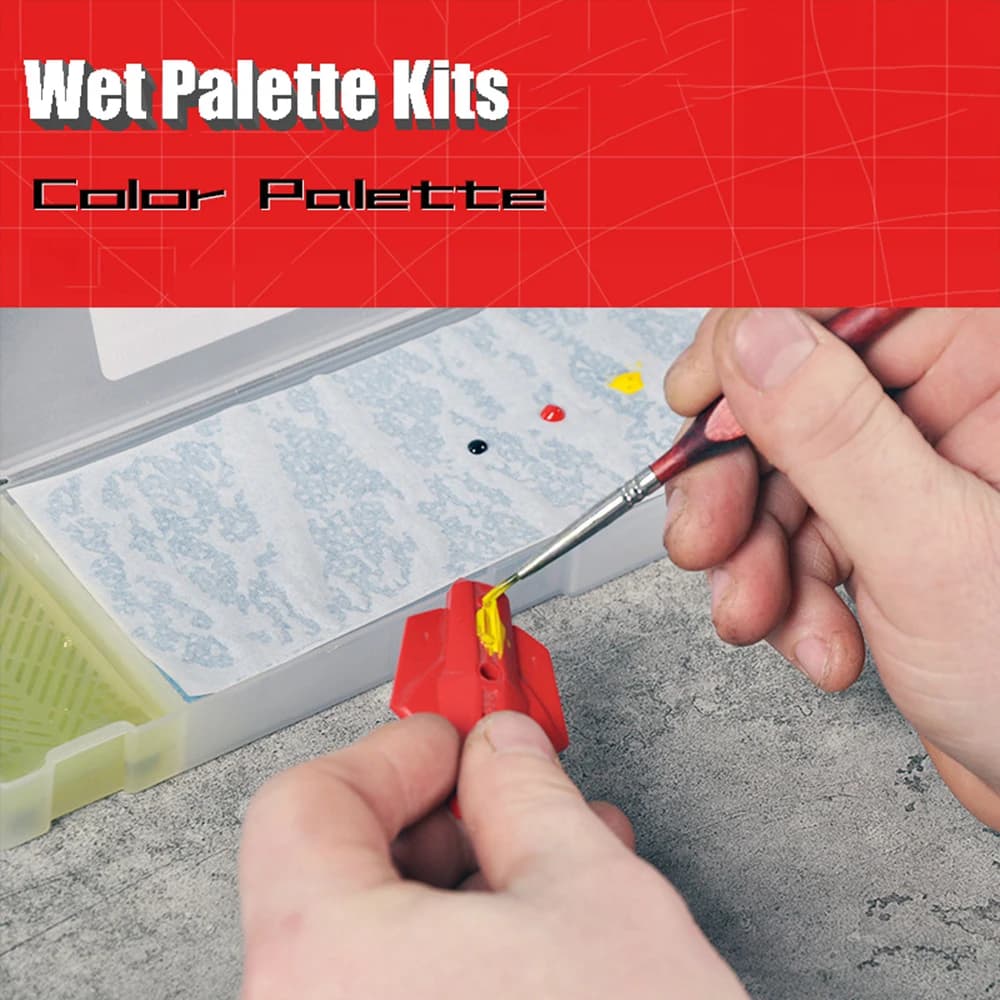 Wet Palette For Acrylic Painting Model Coloring Wet Tray Paint Supplies Paint Holder Keeps Wet For Miniatures Paint Modeling