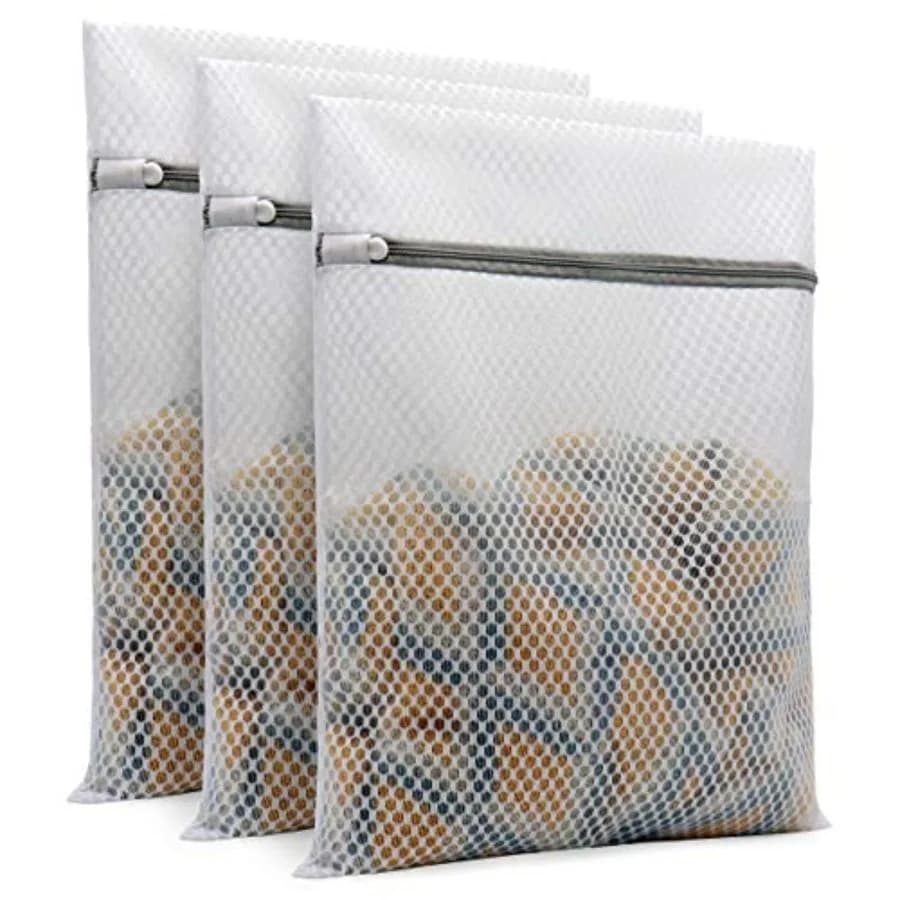 Muchfun 3Pcs Durable Laundry Bags for Delicates 12x16 Inches 3 Medium