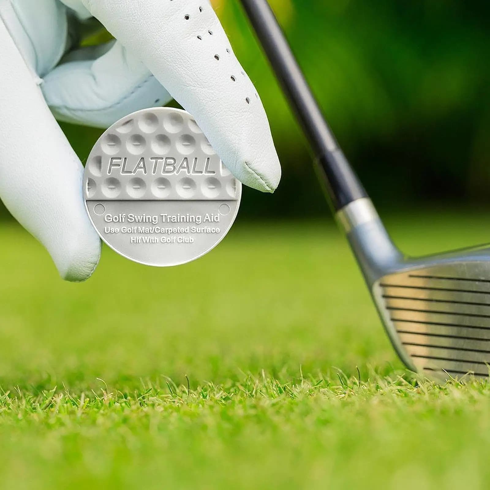 Palla da Golf Piatta per l'Apprendimento, Leggera e Portatile, per Pratica dello Swing, Allenamento Golf per Giardino, Esterni, Cortile, Interni, Ufficio