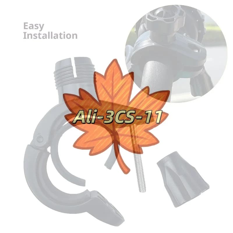 Universal 36 ° Swivel holder for handlebar motorcycle - 1/4" screw action chamber support for bike/ ATV
