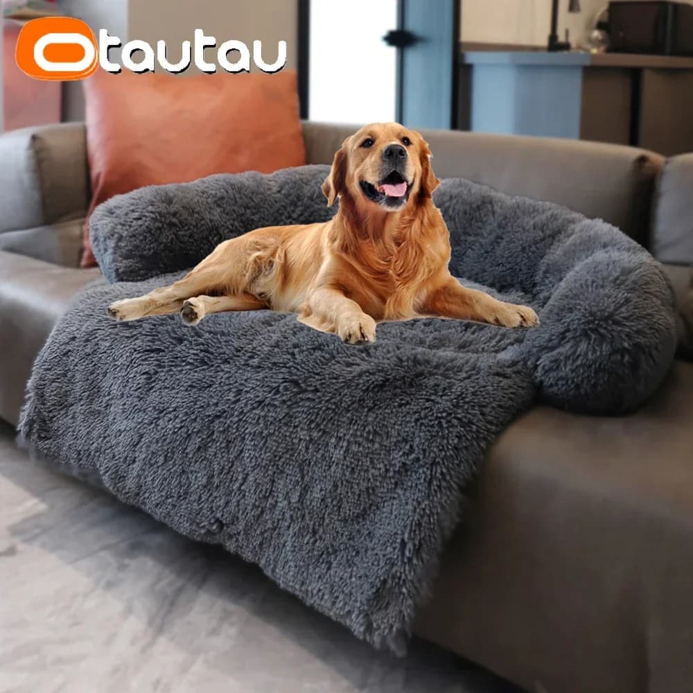 Otautautau rimovibile peluche Pet Dog Bed divano per cani di grossa taglia House Mat Kennel Winter Warm Cat Bed lavabile cuscino per cani coperta divano